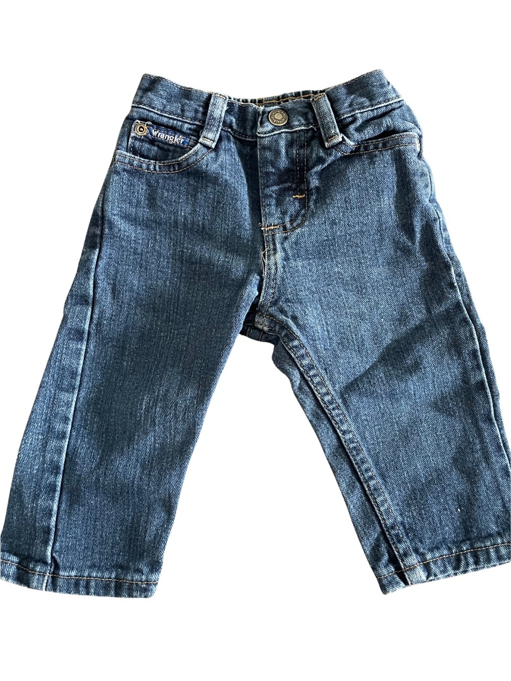 Vintage Wrangler Kids Dark Wash Blue Denim Jeans Size 12M Country 90s Y2K